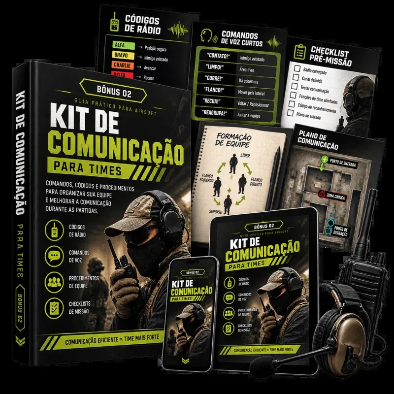 Mockup do bônus Guia de Loadout para CQB