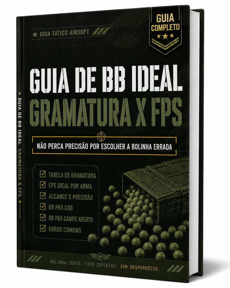 Mockup do material Guia de BB Ideal — Gramatura x FPS