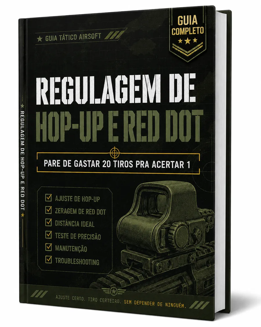 Mockup do material Guia de Regulagem de Hop-up e Red Dot